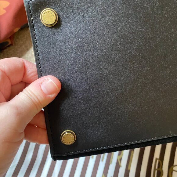 Brand new Henri Bendel Plaza Black Suede Satchel - Chic! Minimal! - Picture 5 of 7